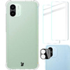 Etui + 2x szkło + obiektyw Bizon Case Clear Pack do Xiaomi Redmi A1, przezroczyste