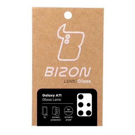 Szkło na aparat Bizon Glass Silk Lens dla Galaxy A71, 2 sztuki