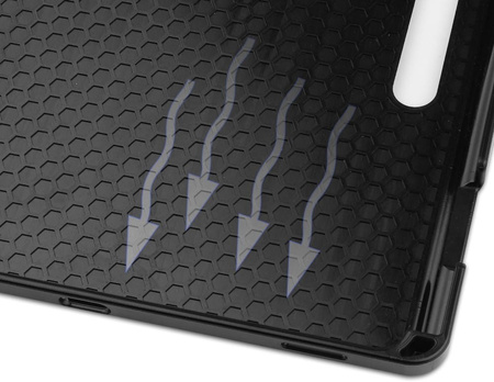 Etui Bizon Case Tab Lizard do Galaxy Tab S8 Plus / S7 Plus, różowozłote