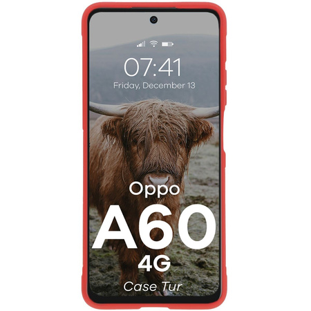 Pancerne etui Bizon Case Tur do Oppo A60 4G, czerwone