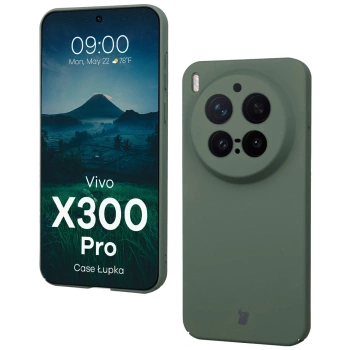 Etui Bizon Case Łupka do Vivo X300 Pro, zielone