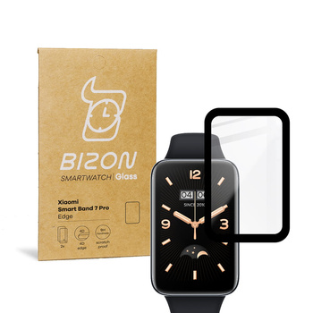 Szkło hartowane Bizon Glass Edge dla Xiaomi Smart Band 7 Pro, czarne