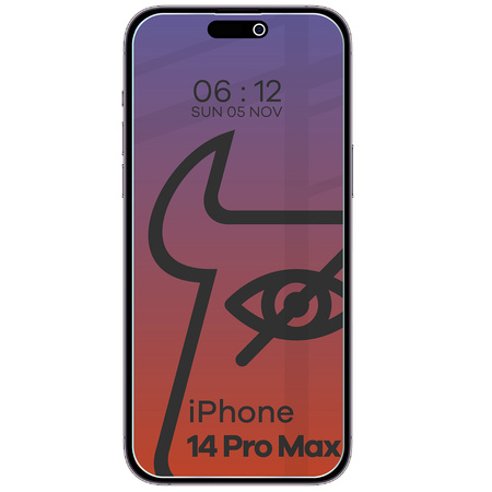 Prywatyzujące szkło hartowane Bizon Glass Clear Shadow do iPhone 14 Pro Max, przyciemniane