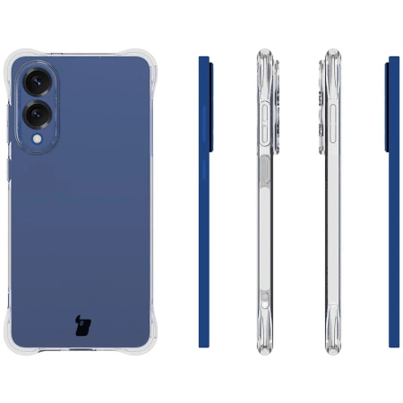 Elastyczne etui + 2x szkło hartowane Bizon Case Clear Pack do Galaxy S25 Edge