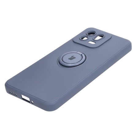 Etui Bizon Case Silicone Ring Sq do Xiaomi 13, szare