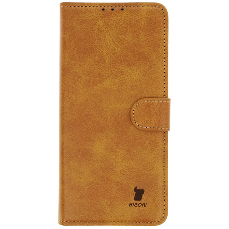 Etui z klapką Bizon Case Pocket do OnePlus 13, brązowe