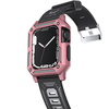 Etui z paskiem Bizon Strap + Case Watch Armor do Apple Watch 40 / 41mm, jasnoróżowe