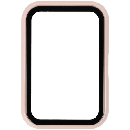 Etui Bizon Case+Glass Watch do Galaxy Fit 3, różowe