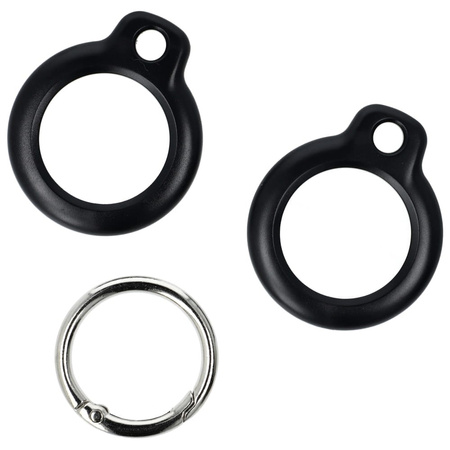 Etui Bizon Case Locator Keychain do Apple AirTag, czarne