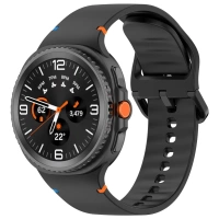 Silikonowy pasek Bizon Strap Watch Silicone G do Galaxy Watch 8 40 mm / 44 mm / 8 Classic 46 mm, czarny