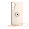 Etui Bizon Case Silicone Ring Sq do Galaxy A24, beżowe