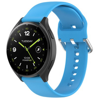 Pasek silikonowy do smartwatcha, Bizon Strap Watch Silicone Pro N, Quick Release 22 mm, błękitny