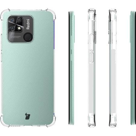Etui + 2x szkło + obiektyw Bizon Case Clear Pack do Xiaomi Poco C40/Redmi 10C, przezroczyste