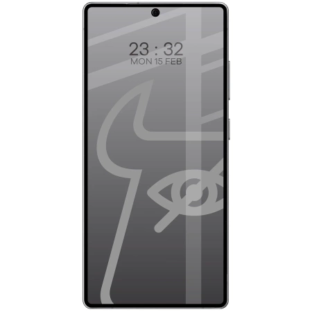 Prywatyzujące szkło hartowane Bizon Glass Edge Shadow Duo do Galaxy S25 Ultra, przyciemniane z czarną ramką, 2 sztuki