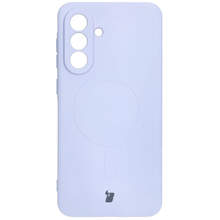Silikonowe etui z pierścieniem magnetycznym Bizon Case Silicone Magnetic Sq do Galaxy A36 5G, jasnofioletowe
