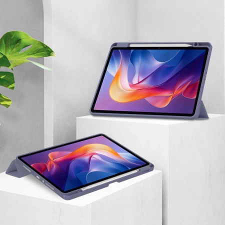 Etui z klapką Bizon Case Tab Clear Matt do Xiaomi Redmi Pad 2, lawendowe