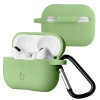 Silikonowe etui z karabińczykiem Bizon Case Headphone Silicone do AirPods 4, jasnozielone