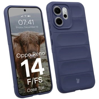Pancerne etui Bizon Case Tur do Oppo Reno 14 F / 14 FS, granatowe