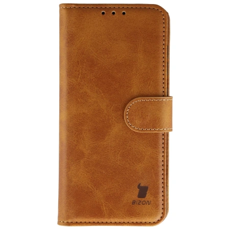 Etui z klapką Bizon Case Pocket do Galaxy S26, brązowe