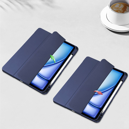 Etui Bizon Case Tab Clear Matt do iPad Air 13" 2025 / 2024, granatowe