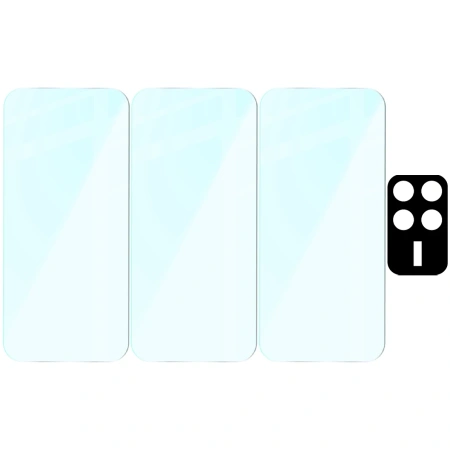 3x Szkło hartowane + szybka na aparat Bizon Glass Clear Pack do Xiaomi POCO F8 Pro