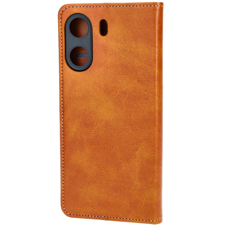 Etui z klapką Bizon Case Pocket Pro do Xiaomi Redmi 13C / Xiaomi Poco C65, brązowe