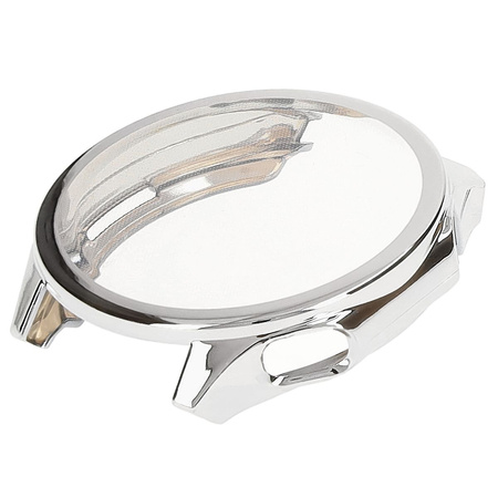 Etui z osłoną ekranu Bizon Case Watch Felipe do OnePlus Watch 3 / Oppo Watch X2, srebrne