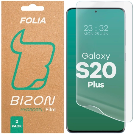 Folia hydrożelowa na ekran Bizon Glass Hydrogel Front Duo do Galaxy S20 Plus, 2 sztuki