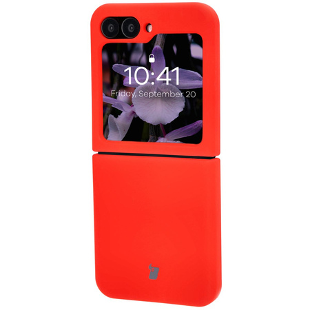 Silikonowe etui Bizon Soft Case do Galaxy Z Flip6, czerwone