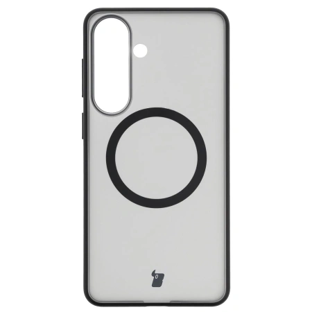 Etui z pierścieniem magnetycznym Bizon Case MatteO do Galaxy S26 Plus, przydymione-czarne