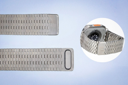 Pasek ze stali nierdzewnej Bizon Strap Watch Titanium do Apple Watch 38/40/41/42 mm, srebrny