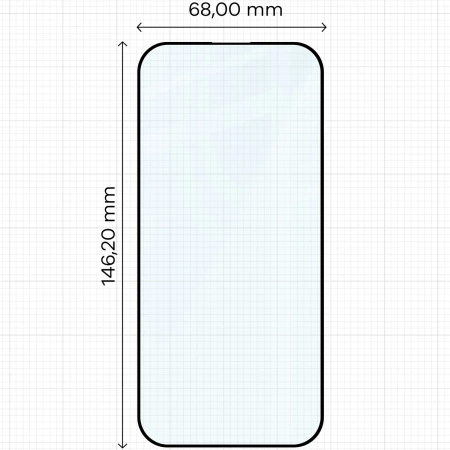 Szkło hartowane Bizon Glass Edge Duo do iPhone 17 / 17 Pro / 16 Pro, czarna ramka, 2 sztuki