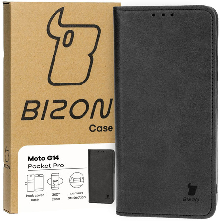 Etui z klapką Bizon Case Pocket Pro do Motorola Moto G14, czarne