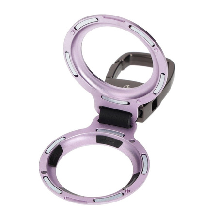 Etui Bizon Case Locator Magnetic do Apple AirTag, fioletowe