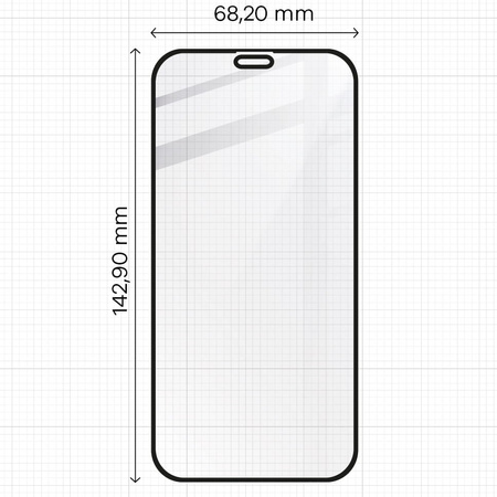 Szkło hartowane Bizon Glass Edge CF - 2 sztuki + ochrona na obiektyw, iPhone 12 Pro, czarne