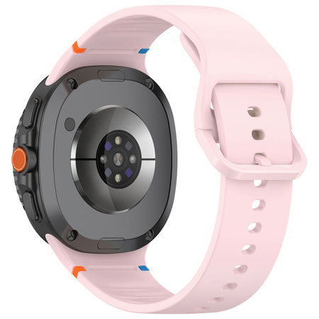 Silikonowy pasek Bizon Strap Watch Silicone G do Galaxy Watch 8 40 mm / 44 mm / 8 Classic 46 mm, różowy