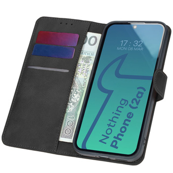 Etui z klapką Bizon Case Pocket do Nothing Phone (2a) / (2a) Plus, czarne