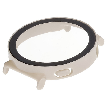 Etui ze szkłem do zegarka Bizon Case Watch Adamo do Huawei Watch GT 5 41 mm, beżowe