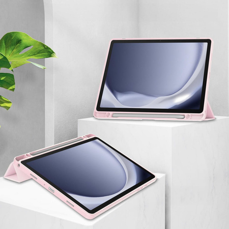 Etui Bizon Case Tab Clear Matt do Samsung Galaxy Tab A9 Plus, jasnoróżowe