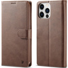Etui Bizon Case Wallet do iPhone 14 Pro, ciemnobrązowe