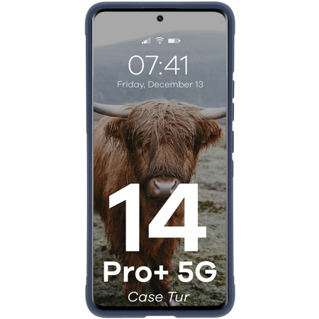 Pancerne etui Bizon Case Tur do Xiaomi Redmi Note 14 Pro Plus 5G, granatowe