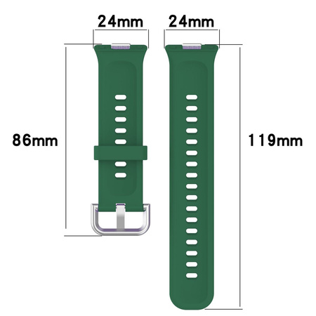 Pasek Bizon Strap Watch Silicone Pro SR do Huawei Watch Fit 3, ciemnozielony