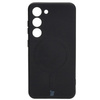 Etui silikonowe z pierścieniem magnetycznym Bizon Case Silicone Magnetic do Galaxy S23, czarne