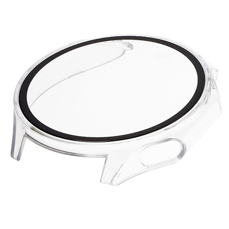 Etui ze szkłem do zegarka Bizon Case+Glass Watch do OnePlus Watch 3 / Oppo Watch X2, przezroczyste