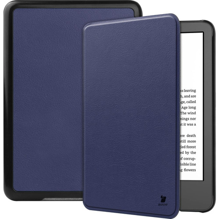 Etui Bizon Case Tab Croc do Amazon Kindle 12 2024 / 11 2022, granatowe