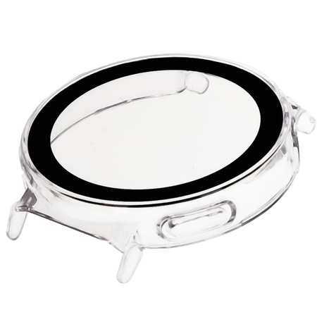 Etui ze szkłem do zegarka Bizon Case Watch Adamo do Huawei Watch GT 5 Pro 42 mm, przeźroczyste