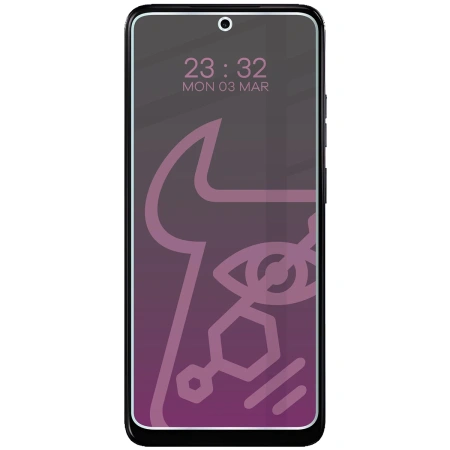 Prywatyzujące szkło hybrydowe Bizon Glass Mule Shadow do Motorola Moto E15, matowe