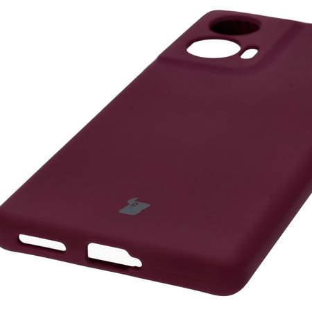 Silikonowe etui Bizon Soft Case do Motorola Edge 50 Fusion, ciemnofioletowe