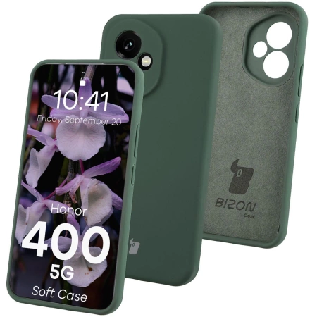 Silikonowe etui Bizon Soft Case do Honor 400, ciemnozielone