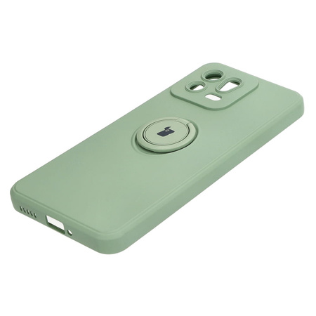 Etui Bizon Case Silicone Ring Sq do Xiaomi 13, jasnozielone